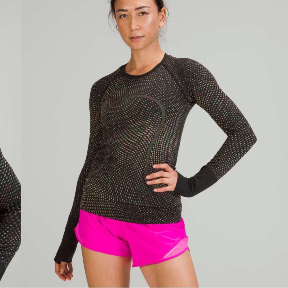 Lululemon Swiftly Tech Long Sleeve 2.0
Grid Warp Black / Neon Multi Size 6